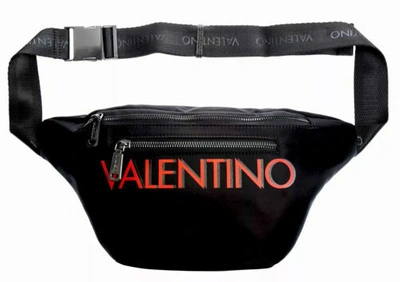 Pre-owned Valentino By Mario Valentino , Logo Bum Bag, Men, [brand New], Black, Genuine