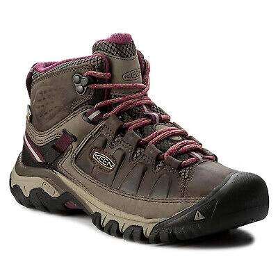 Pre-owned Keen Womens Boots Targhee Iii Mid Lace-up Ankle Hiking Leather Textile