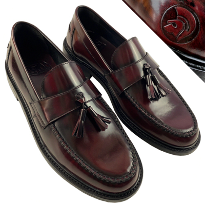Pre-owned Delicious Junction X Trojan Branded Duke Tassel Loafers Shoe Oxblood