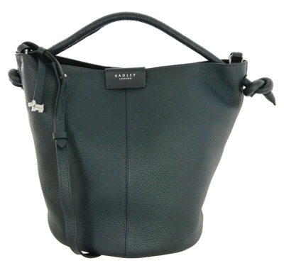 Pre-owned Radley Bucket Shoulder Bag Navy Dark Blue Medium Multiway Ada Street Handbag
