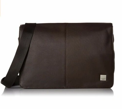Pre-owned Knomo Kinsale 13” Laptop Leather Messenger Bag Brown £229 Work Travel