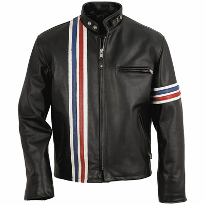 Pre-owned Rtx Easy Rider Legendary Peter Fonda Wyatt Black Leather Causal Fashion Jacket