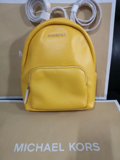 Pre-owned Michael Kors Women's  Backpack Erin Size Medium Brand Colour Yellow