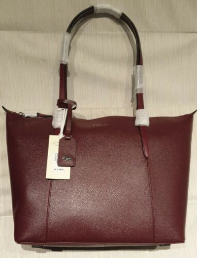 Pre-owned Radley Angel Street Medium Zip Top Tote Bag - Merlot - Rrp £199