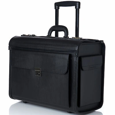 Pre-owned Alpine Swiss 19 Wheeled Briefcase Rolling Case Sales Sample Pilot Lawyer Attache
