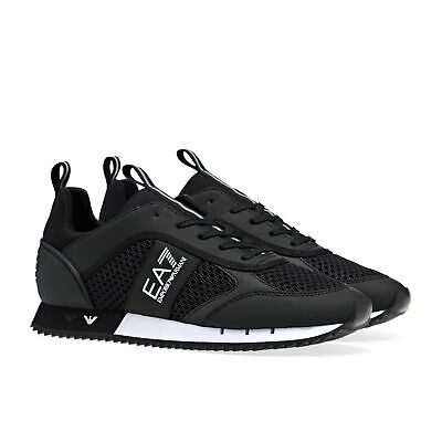 Pre-owned Ea7 Sport Mens Footwear Trainers - Black White All Sizes