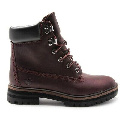 Pre-owned Timberland Womens London Square 6 Inch Boot Ankle Boots Red Maroon