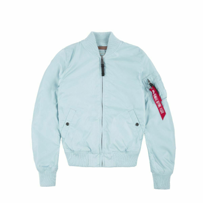 Pre-owned Alpha Industries Damen Jacke Ma-1 Tt Women Air Blue