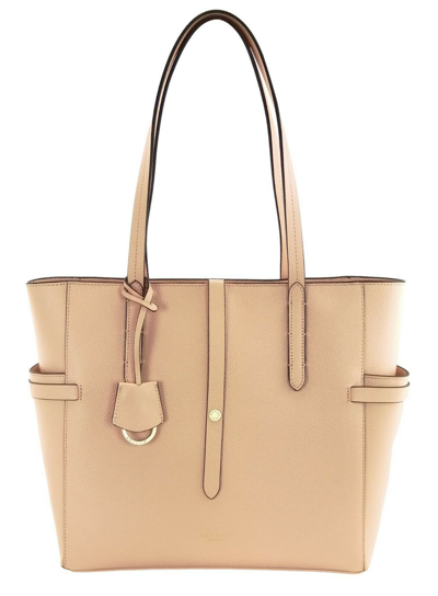 Pre-owned Radley Tote Shouder Bag Pink Leather Medium To Large Zip Top Abingdon Road