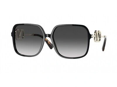 Pre-owned Valentino Genuine Sunglasses Va4101 50018g Black Grey Woman