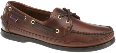 Pre-owned Sebago Schooner Waxed Brown Gum Mens Leather Boat Shoes  Fgl