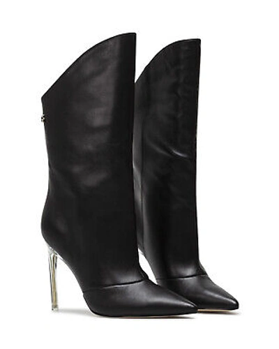 Pre-owned Guess Women's Boots  Fl7swllea11 Black Leather