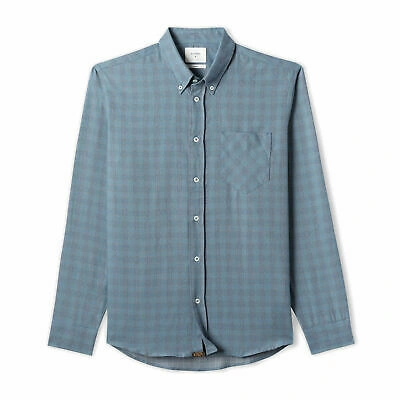 Pre-owned Billy Reid Tuscumbria Mens Shirt - Washed Teal All Sizes
