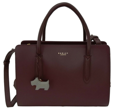 Pre-owned Radley Handbag Bag Burgundy Dark Red Medium Multiway Bag Liverpool Street