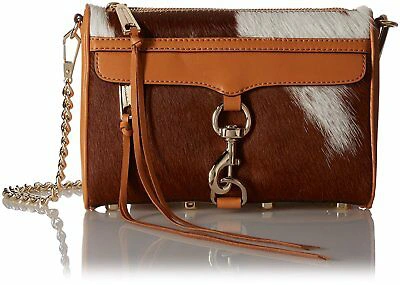 Pre-owned Rebecca Minkoff Sand Calf Hair Mini Mac Clutch Bag