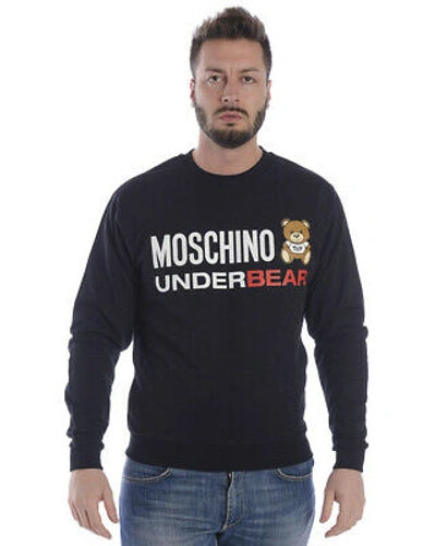 Pre-owned Moschino Underwear Sweatshirt Hoodie Man Black A1713 8129 555 Sz. M Put Offer