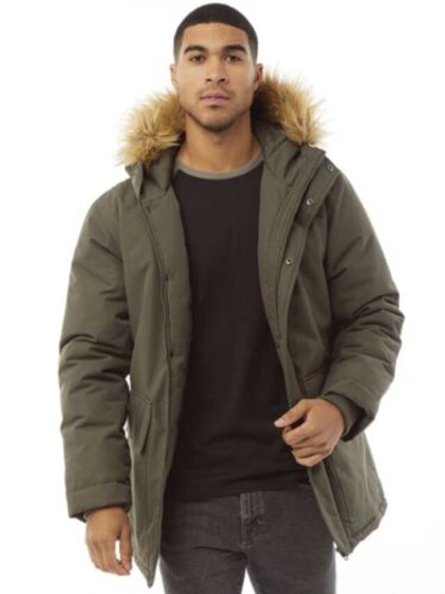 Pre-owned French Connection Uk M. & Tags,  Mens Parka 4 Khaki. Rrp: £170.
