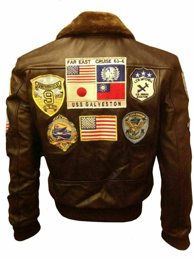Pre-owned Top Gun Tom Cruise Pete Maverick Flight Aviator Bomber Jet Pilot Leather Jacket