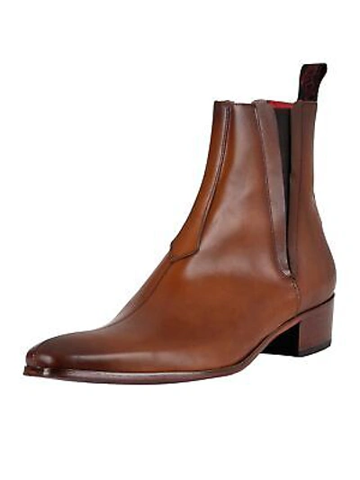 Pre-owned Jeffery-west Jeffery West Men's Leather Chelsea Boots, Brown