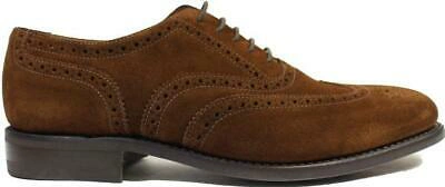Pre-owned Loake 302srg Brown Suede Leather Mens Oxford Brogue Shoes