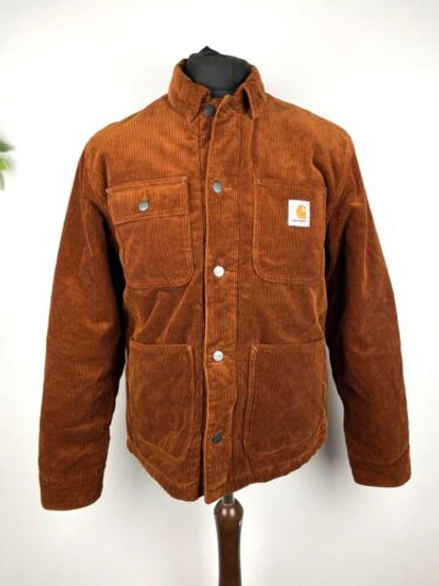 Pre-owned Carhartt Wip Michigan Cord Corduroy Jacket Aged Brandy Various Sizes