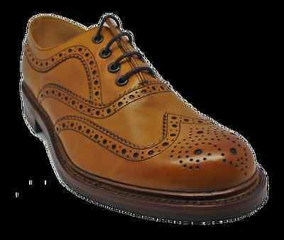 Pre-owned Loake Edward Brogues In Burnished Tan