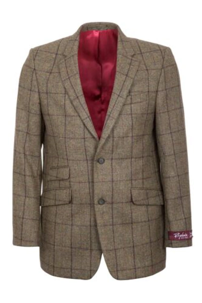 Pre-owned Rydale Tweed Blazer Jacket British Wool Check Country Long Sleeve Smart Suit