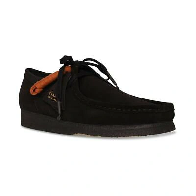 Pre-owned Clarks Mens Originals Wallabee Suede Shoes (black)