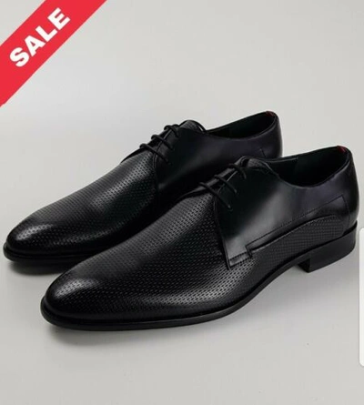 Pre-owned Hugo Boss Shoes Uk 8.5 Appeal Derby Black Formal/business/dress/lace Up Rrp £239