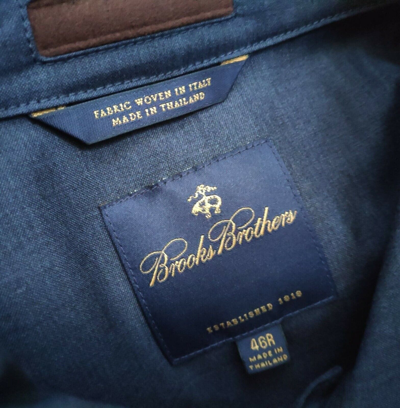 Pre-owned Brooks Brothers Men's Raincoat/mac - Loro Piana Storm System Wool Fabric