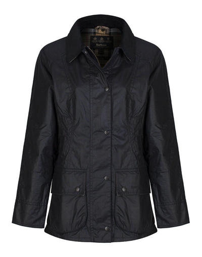 Pre-owned Barbour Ladies Beadnell Waxed Jacket In Navy