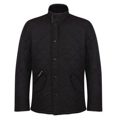 Pre-owned Barbour Mqu0281 International Mens Powell Quilted Jacket In Black Sizes S - 3xl