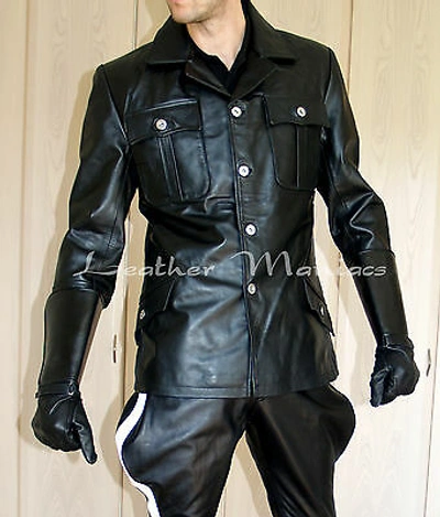 Pre-owned Leather Maniacs Leather Uniform Jacket German Military Style Tunica