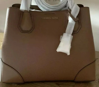 Pre-owned Michael Kors Michell Kores Faux Pebbled Leather Mercer Gallery Tote Bag