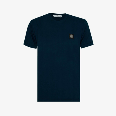 Pre-owned Stone Island Patch Logo T-shirt - Navy
