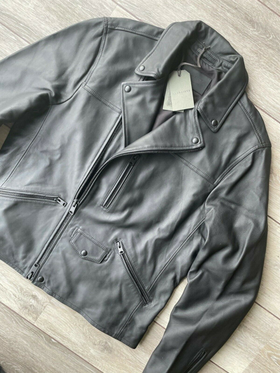 Pre-owned Allsaints All Saints Men's Black "roso" Leather Biker Jacket Coat - Xl - & Tags