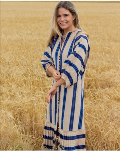 Pre-owned H&m Conscious Exclusive Ss2020 Striped Button Kaftan Dress Bloggers Sold Out