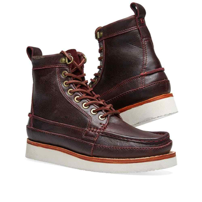 Pre-owned Clarks Bnib Mens  Originals Wallace Hike Bordeaux Leather Boots