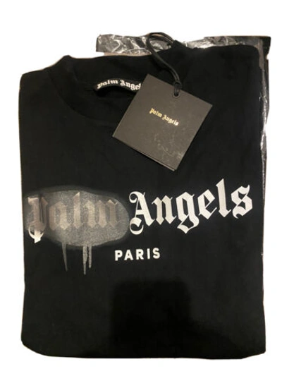 Pre-owned Palm Angels Milano Sprayed Logo T Shirt Size Medium Mens Brand