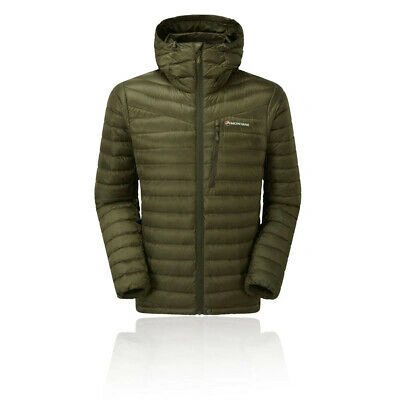 Pre-owned Montané Montane Mens Featherlite Down Jacket Top Green Sports Outdoors Full Zip Hooded