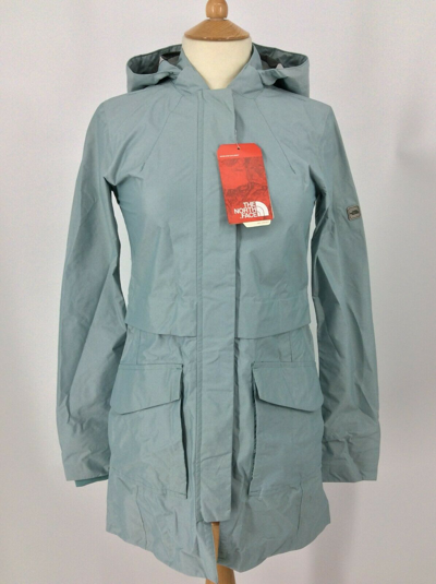 Pre-owned The North Face Ladies Uk Xs Blue Great Sandy Jacket Hooded Rain Coat Rrp £190 Ad