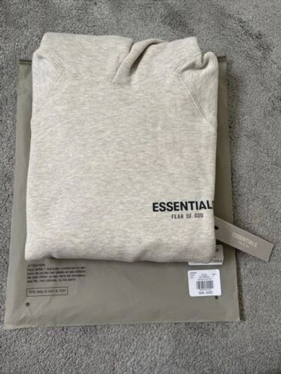 Pre-owned Fear Of God Essentials - Hoodie - Oatmeal - Small