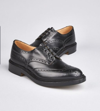 Pre-owned Tricker's Trickers Bundle Offer Bourton Black Mens Shoes Reduced Was £545.00