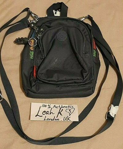 Pre-owned Kipling 100% Genuine  Coca Cola Delia Compact Back Pack Crossbody Bag 3 Way Bag