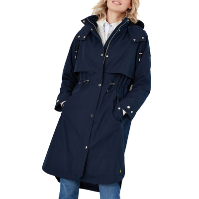 Pre-owned Joules Clothing Joules Womens Helmsley Waterproof Longline Hooded Rain Coat
