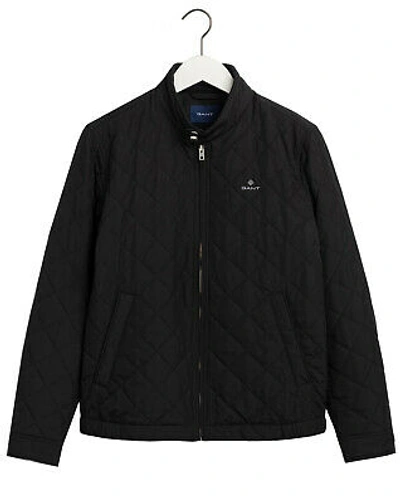 Pre-owned Gant Mens Quilted Windcheater Jacket Black