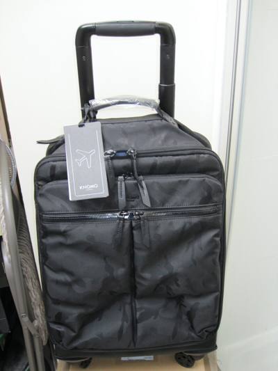 Pre-owned Knomo Porto 4 Wheeled Travel Cabin Laptop 15'' Luggage, Black, New, Rrp £299.00