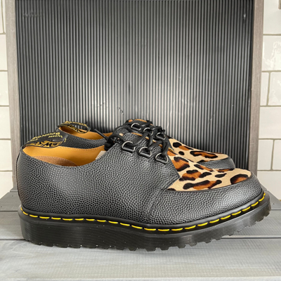 Pre-owned Dr. Martens' Dr Martens X Stussy Bailey Creeper Platform Black Leopard Shoes Uk 10 Eu 45 Rare