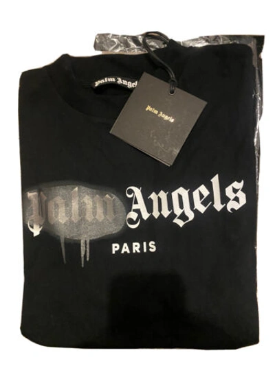 Pre-owned Palm Angels Milano Sprayed Logo T Shirt Size Small Mens Brand