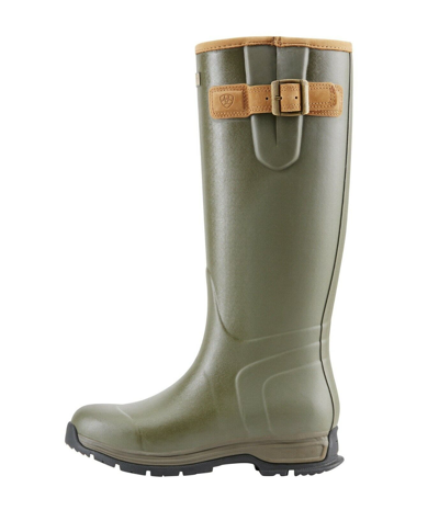 Pre-owned Ariat Womens Burford Wellington Boot - Olive, Navy Or Brown Sizes Uk 3 To Uk 8.5